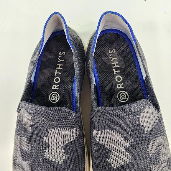 Rothy's The Original Slip On Sneaker US 7.5 Grey Camo Casual Flat Shoes - Picture 8 of 11